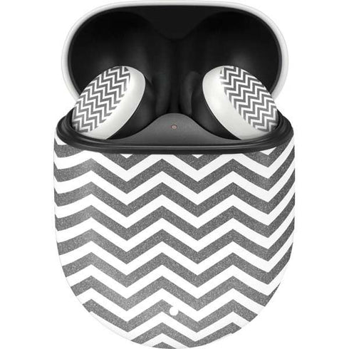 Silver Chevron Google Pixel Buds Skin